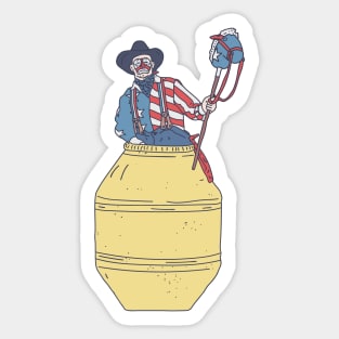 Rodeo Clown - Barrelman - Patriotic Bullfighter Sticker